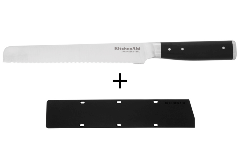 Cuchillo de pan Kitchen Aid Gourmet 20cm hoja de acero japonés + funda protectora