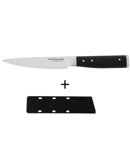 Kitchen Aid Gourmet schilmesje 11cm Japans stalen lemmet + beschermhoesje
