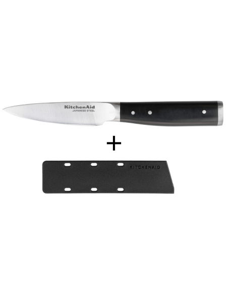 spelucchino Kitchen Aid Gourmet con lama in acciaio giapponese da 9 cm + custodia protettiva
