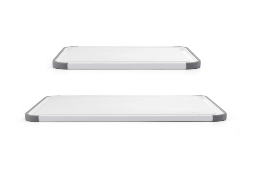 Set van 2 omkeerbare Kitchen Aid antislip snijplanken in wit PP