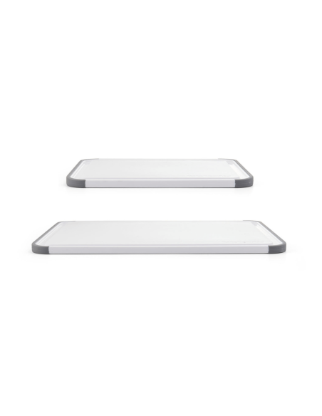 Sett med 2 vendbare Kitchen Aid sklisikre skjærebrett i hvit PP