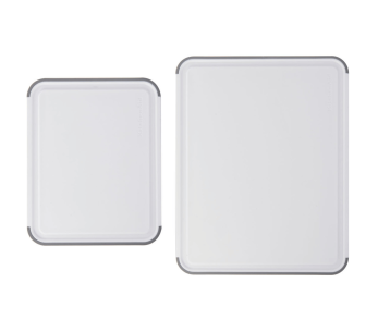 Juego de 2 tablas de cortar antideslizantes Kitchen Aid reversibles en blanco PP
