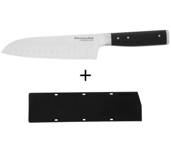 Kitchen Aid Gourmet santoku veitsi 18cm japanilaisesta teräksestä 18cm terällä + kotelo