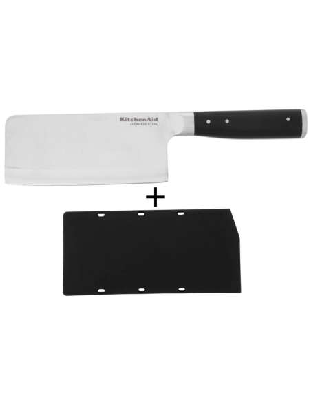 Kitchen Aid Gourmet hakkekniv 15 cm japansk stålblad + etui