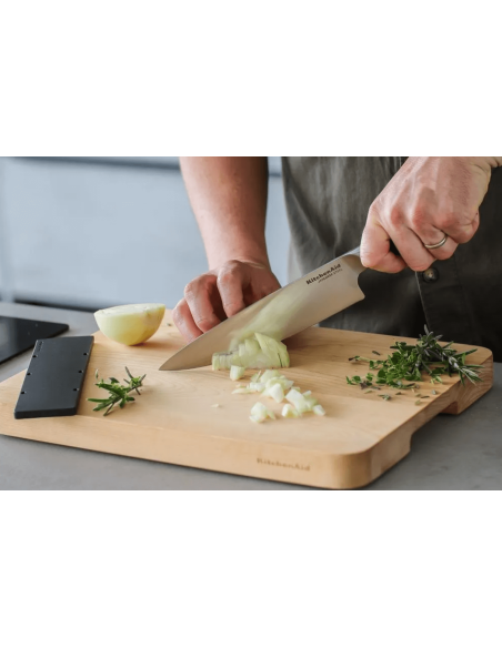Kitchen Aid Gourmet kokkekniv 20 cm japansk stålblad + beskyttelsesveske