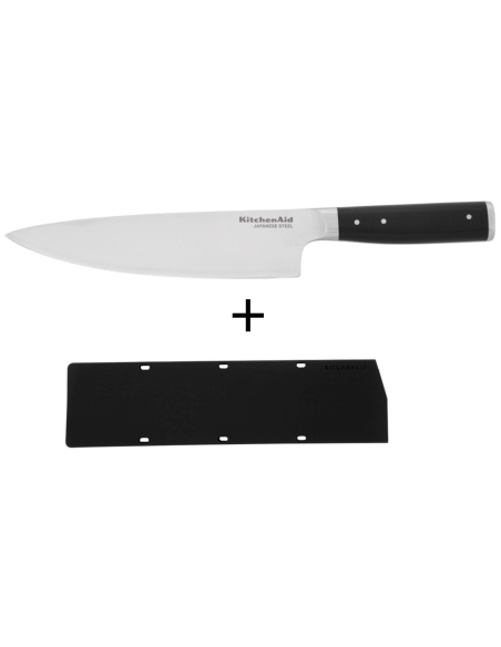 Faca de chef Kitchen Aid Gourmet com 20 cm de lâmina em aço japonês + estojo de proteção