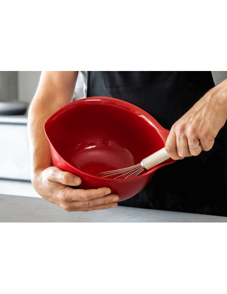 Sæt med 3 Kitchen Aid-skåle i rød polymer