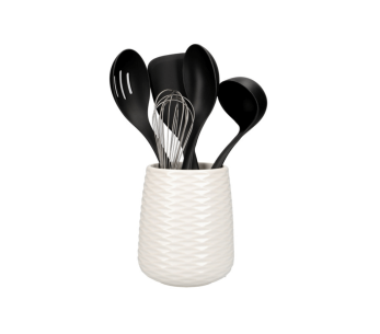Juego de 5 Utensilios cocina Kitchen Kitchen Aid con soporte de cerámica