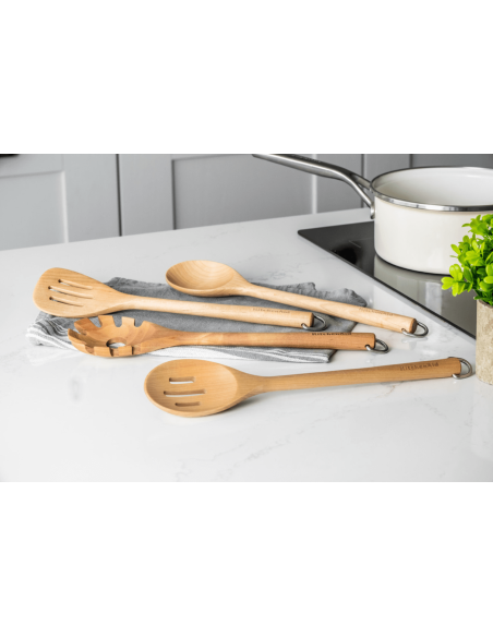 Juego de 4 Utensilios cocina Kitchen Kitchen Aid de madera de abedul