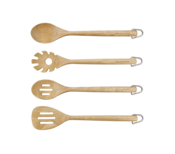 Set van 4 keukenhulpen van Kitchen Aid in berkenhout