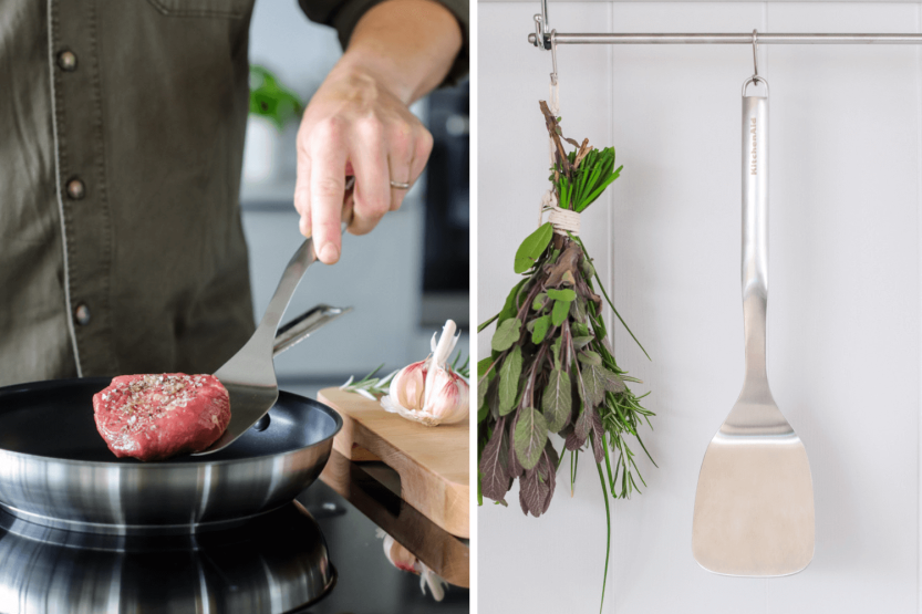 Kitchen Aid vinklad spatel i rostfritt stål