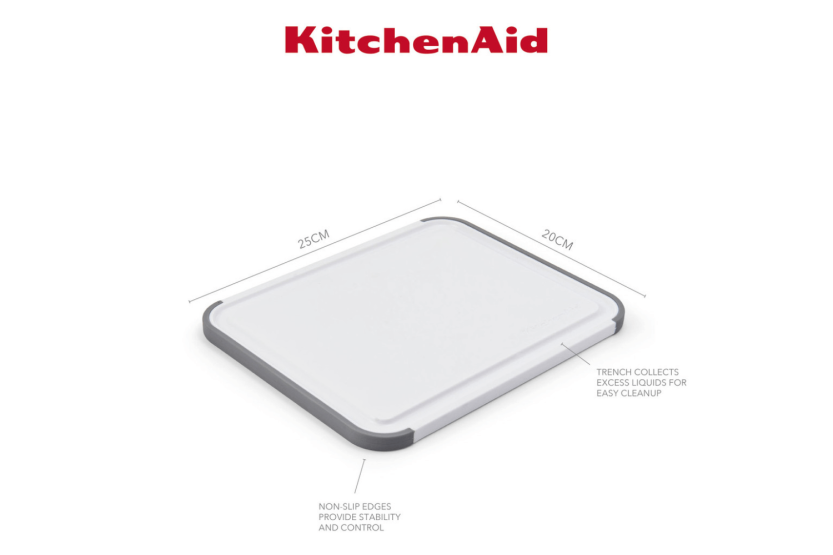 Kitchen Aid omkeerbare anti-slip snijplank in wit PP