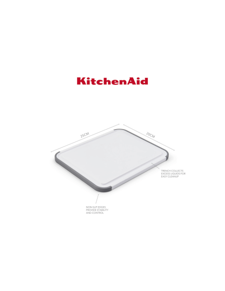 Kitchen Aid rutschfestes Wende-Schneidebrett aus weißem PP