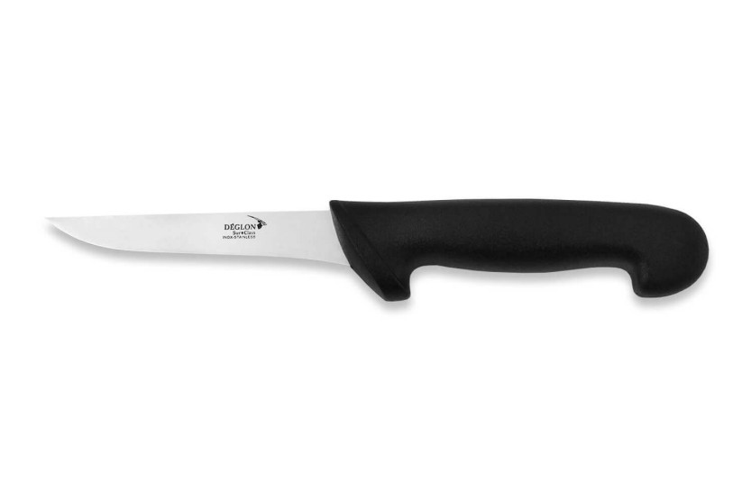 Deglon Surclass kapea luuttomaksi leikkaava veitsi musta terä 13cm ruostumatonta terästä