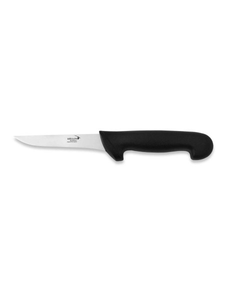 Deglon Surclass smal utbeningskniv svart blad 13 cm i rustfritt stål