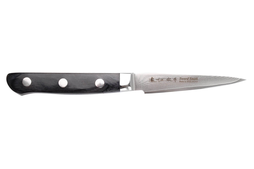 Faca de aparar japonesa de 9 cm Satake Noshu Masamune Saku damasco 69 camadas