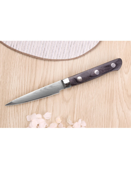 9cm Satake Noshu Masamune Saku damasco Cuchillo de pelar japonés 69 capas