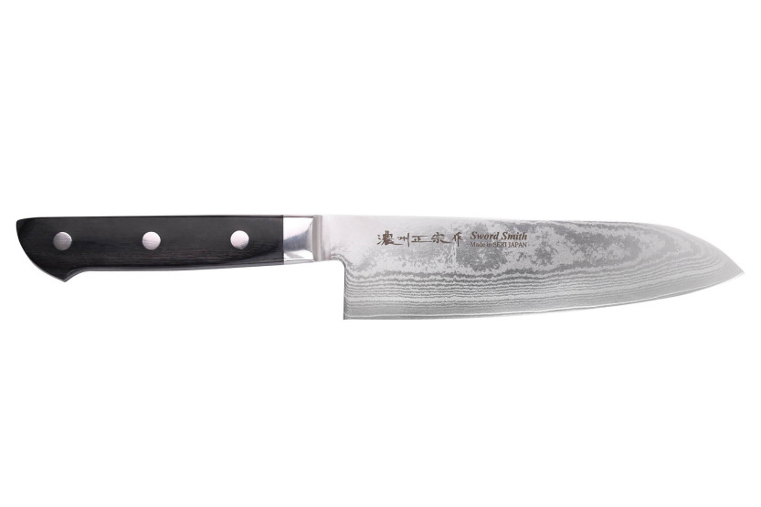 coltello santoku giapponese da 18 cm Satake Noshu Masamune Saku in damasco, 69 strati