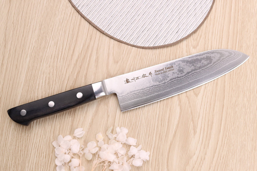 18cm Satake Noshu Masamune Saku damascus japanese santoku knife 69 layers