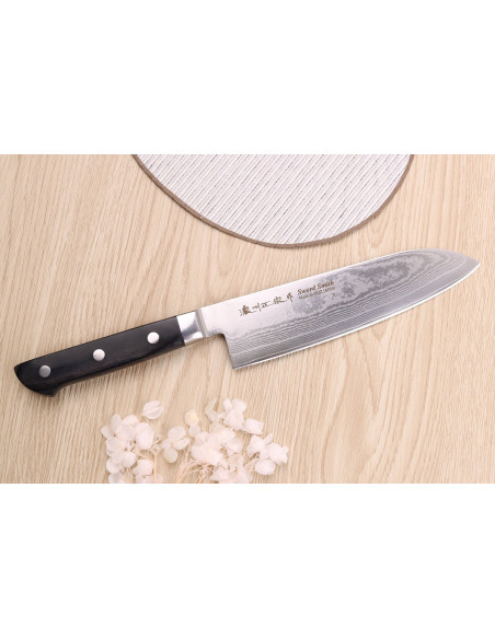 18cm Satake Noshu Masamune Saku damascus japanilainen santoku veitsi 69 kerrosta