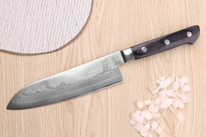 18cm Satake Noshu Masamune Saku damascus Japans santoku mes 69 lagen