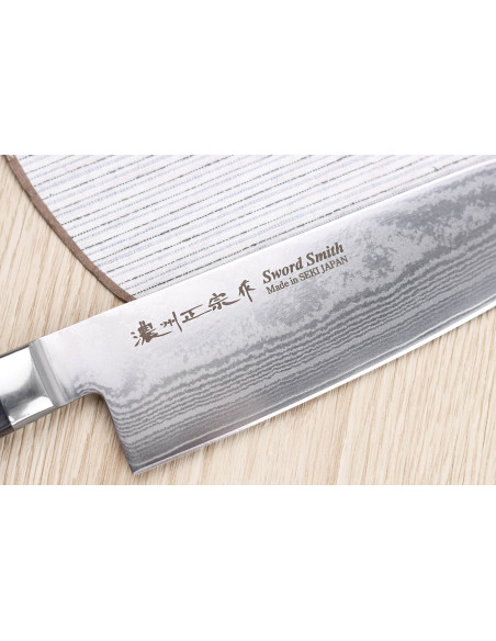 18 cm Satake Noshu Masamune Saku damaskus japansk santokukniv 69 lag