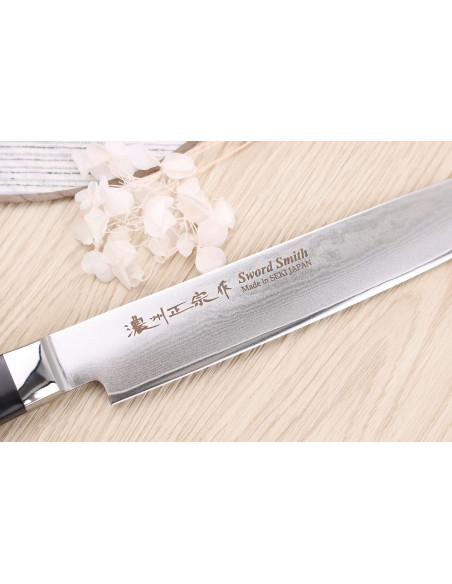 Faca Satake damascus japonesa sujihiki de 20 cm 69 camadas