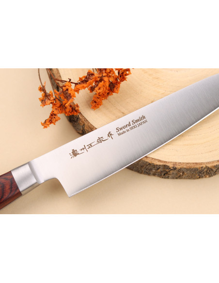 13,5cm Satake Brun Pakkawood Kotori japansk skalkniv