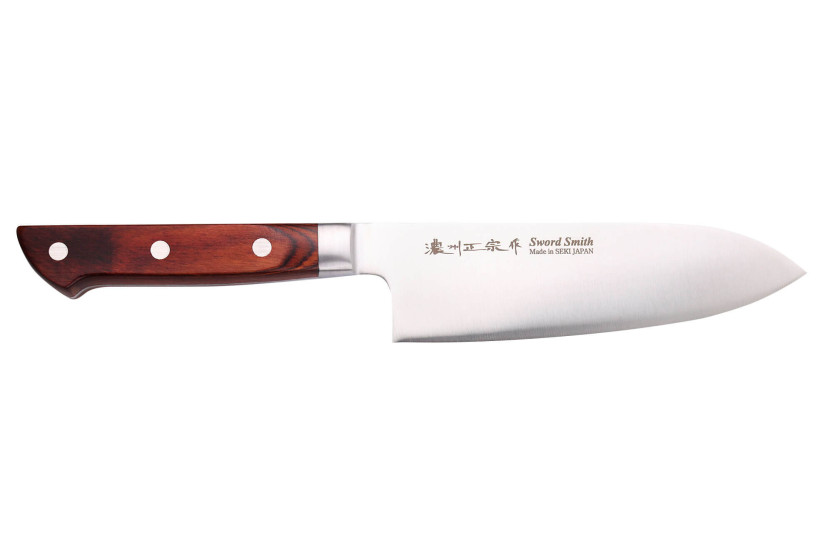 Pakkawood Brown 17cm japanilainen santoku veitsi