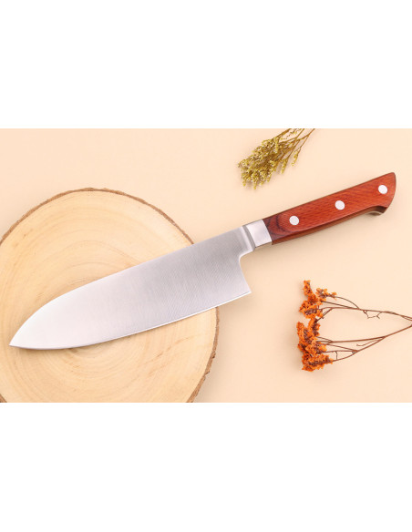 Pakkawood Brown 17cm Japanese santoku knife