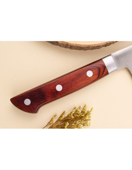 Pakkawood Brown 17 cm japansk santoku-kniv