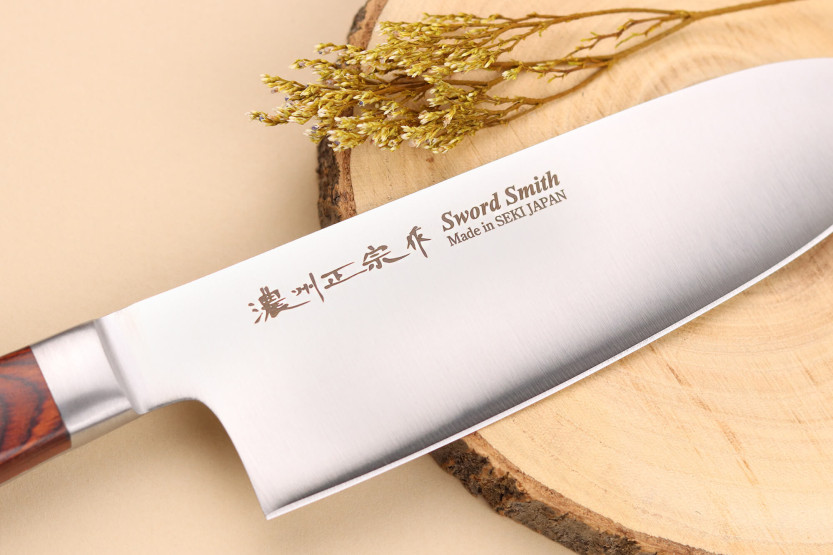 Pakkawood Brown 17 cm japansk santoku-kniv