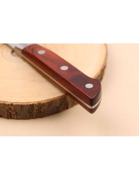 17cm japanisches santokumesser Brown Pakkawood