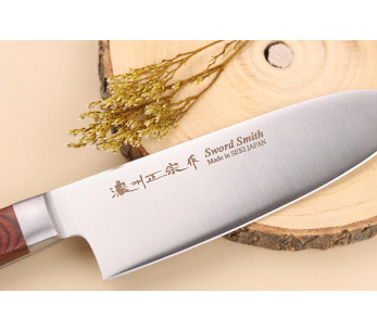 santokukukniv 15 cm japansk brun Pakkawood Kotori 2