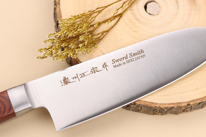 faca santoku 15cm japonês castanho Pakkawood Kotori