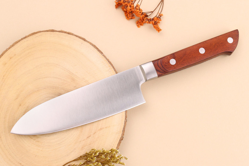 faca santoku 15cm japonês castanho Pakkawood Kotori