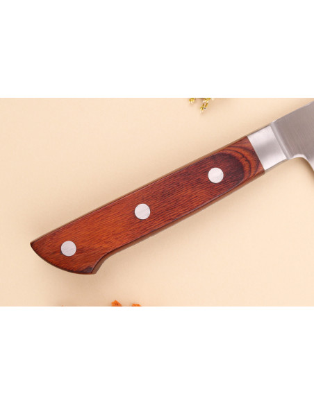 faca santoku 15cm japonês castanho Pakkawood Kotori