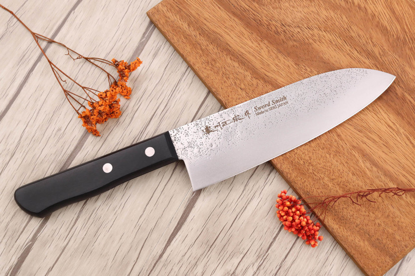 Satake Nashiji 17cm Japanese santoku knife