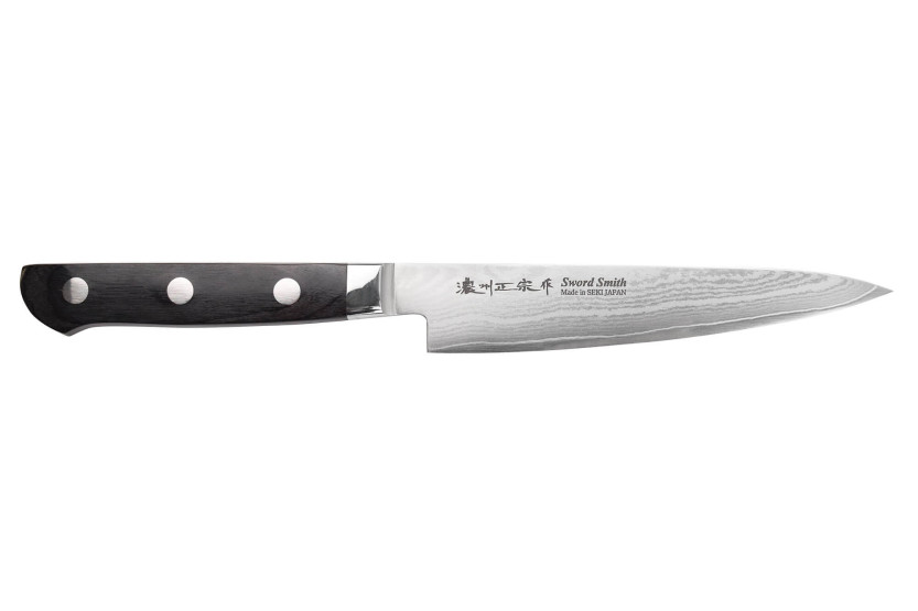 Sæt med 3 Satake damaskusknive 69 lag Chef + Utility + Paring