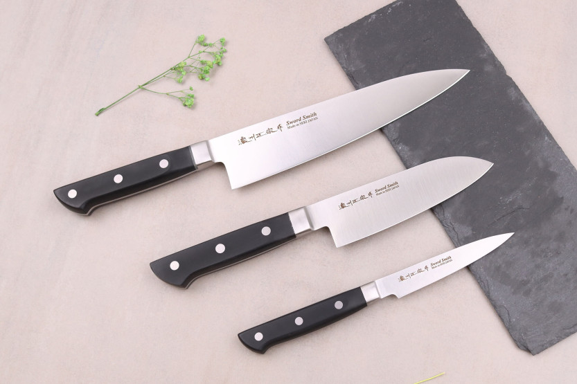 Satake ABS 3 Japanse messenset chef + santoku + bureau