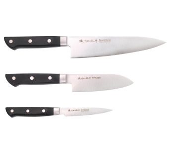 Satake ABS 3 japanska knivar set kock + santoku + kontor