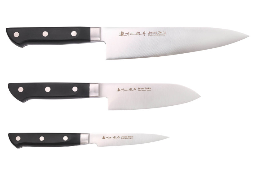 Satake ABS 3 japanese knives set chef + santoku + office