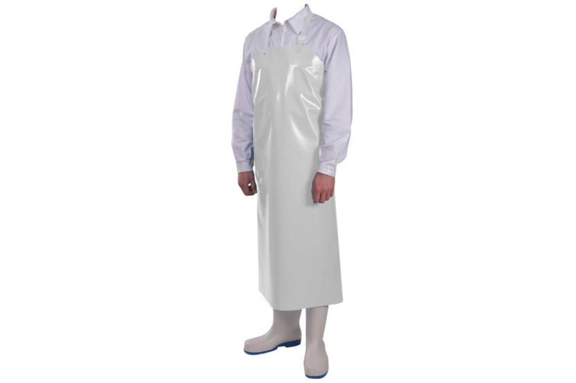 Delantal profesional Manulatex Delta 50 100x115cm blanco con ojales termosoldados
