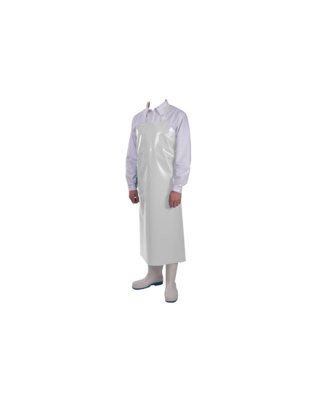 Professionelle Schürze Manulatex Delta 50 100x115cm weiß mit thermoverschweißten Ösen