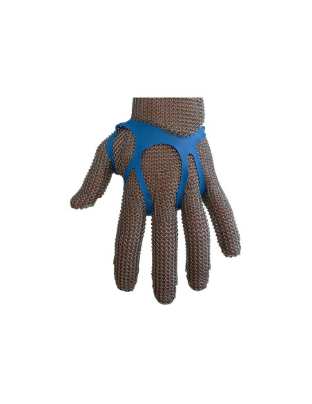 Conjunto de 100 luvas de cota de malha em poliuretano azul Manulatex - Tamanho M