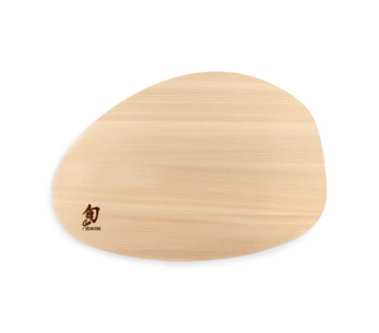 Tábua de cortar oval Kai em Hinoki japonês 41 x 32 cm