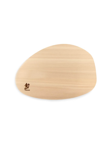 Tábua de cortar oval Kai em Hinoki japonês 41 x 32 cm