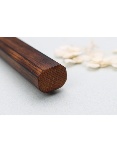 Faca de chef japonesa tradicional Nakamura Kaishin Ginsan Black Damas