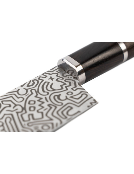 Set de cuchillo de chef Keith Haring de 21 cm y palillos Saibashi de 30 cm de Homey's