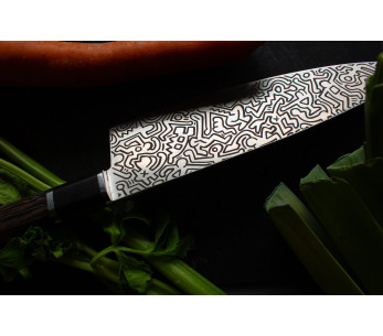 Set di coltelli da chef Keith Haring 21 cm e bacchette Saibashi 30 cm di Homey's 2